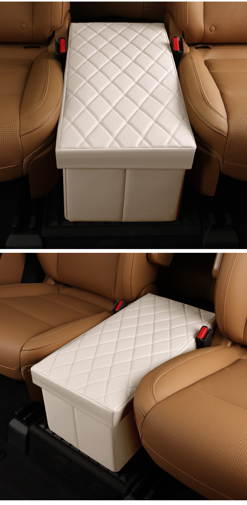 Ideal L8/L9 car special storage box two rows aisle leather car rear seat ideal one folding storage box