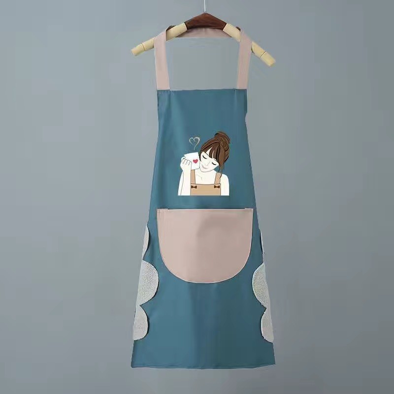 Zs delantal cocina hogar a prueba de aceite e impermeable estilo japonés coreano moda linda cocina cintura tareas del hogar trabajo de pareja