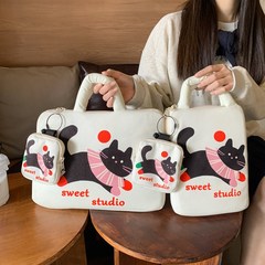 韓国のかわいい漫画コンピュータバッグ学生通勤 11 タブレット 14inch ポータブル収納袋ポータブルコンピュータ保護カバー