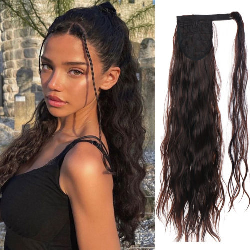 Magic Tape False Hair Ponytail Volume Corn Curl Synthetic High Ponytail Simulation Seamless Natural Band Ponytail