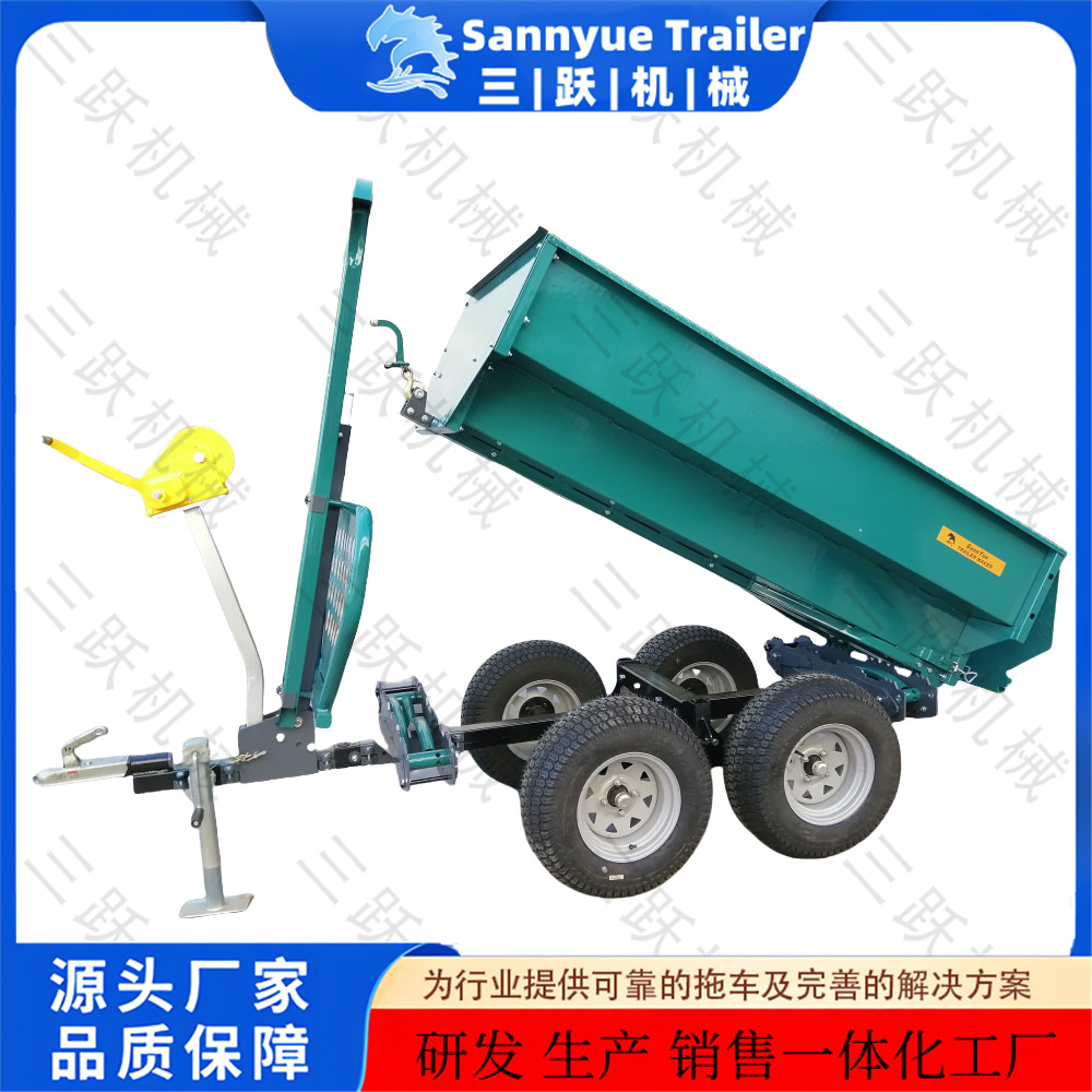 多功能木材运输车 森林木头搬运拖车后翻拖车