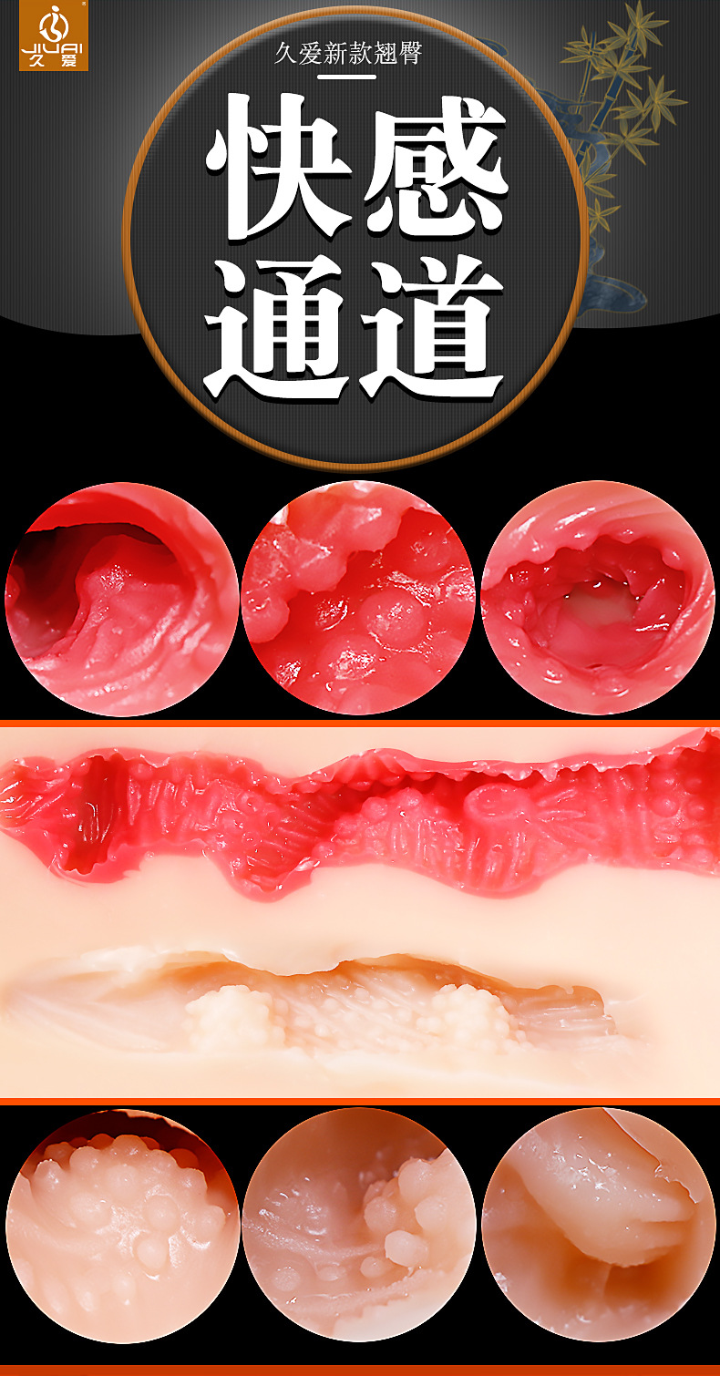 Jiuai Male Masturbation Cup with Realistic TPE Vagina and Buttocks Mold — detail image 5