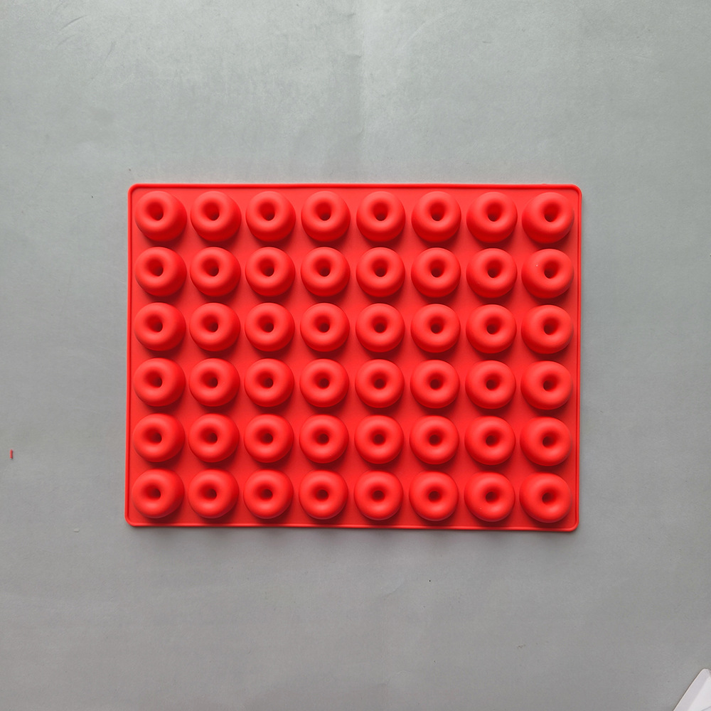 Silicone 48 Donuts 160 Candy pudín molde de chocolate 3D hecho a mano molde de goteo para pastel de horneado
