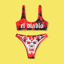 年新款 比基尼泳装 性感 搞怪 朋克风bikini 欧美版分体泳衣