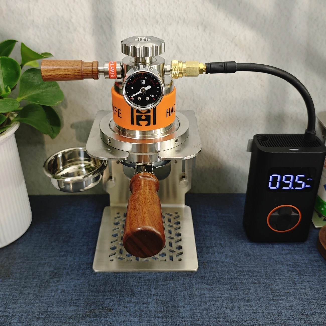 ♔ Pneumatic Coffee Machine G62 Handle Type Espresso Extraction Pneumatic Coffee Pot for Home Use and Portable Use