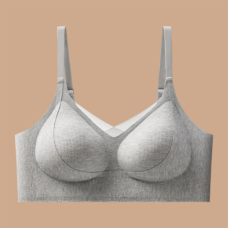 Nuevo estilo lijado, lijado, hermosa espalda, piel cálida, sujetador cálido, mujeres, reunida, copa fija, sujetador sin costuras, mujeres