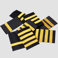 パイロット航空肩章、キャプテン1、2、3本のバー、客室乗務員学生制服、インドシルク肩章