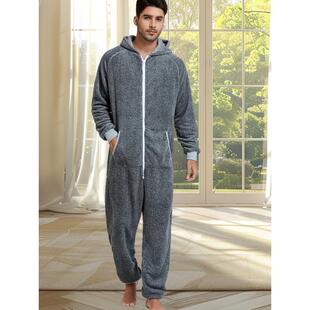 Cabin Fleece Mens Grey Pajama Set Men's Cuddl Duds Cozy Lodge