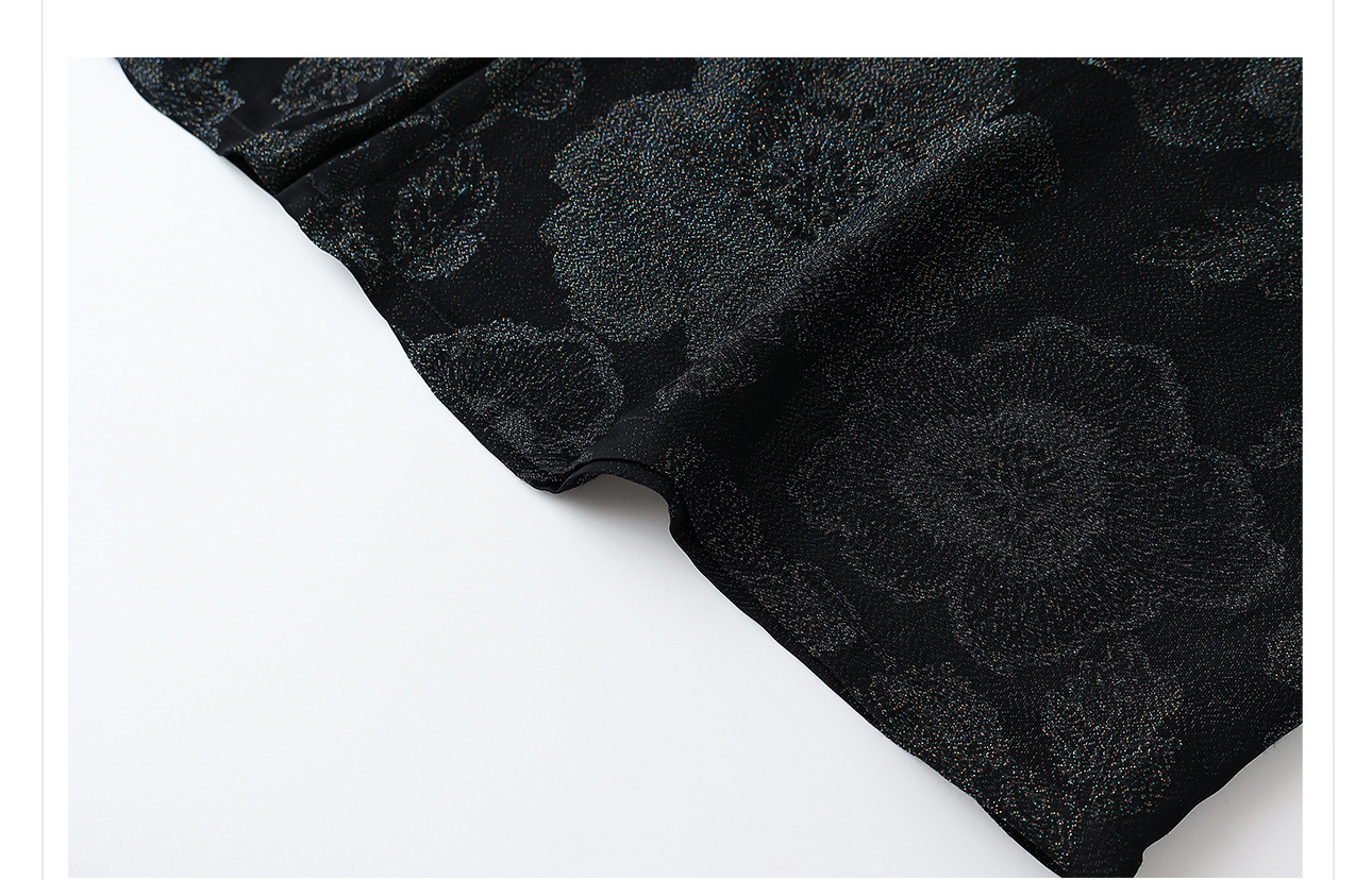 Quần ống rộng nữ phong cách Trung Hoa mới, chất rayon dệt vàng satin rủ — đen, Màu trắng nhạt, màu vàng chi tiết 39