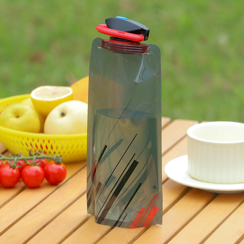 ciclismo al aire libre hervidor deportivo montañismo taza de agua portátil PE bolsa de almacenamiento de plástico regalo promocional bolsa de agua plegable