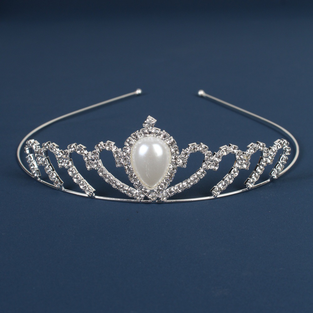 Fabricante recomendar estilo coreano niños diadema nupcial rhinestone tocado estilo coreano vestido de boda garra cadena Accesorios al por mayor