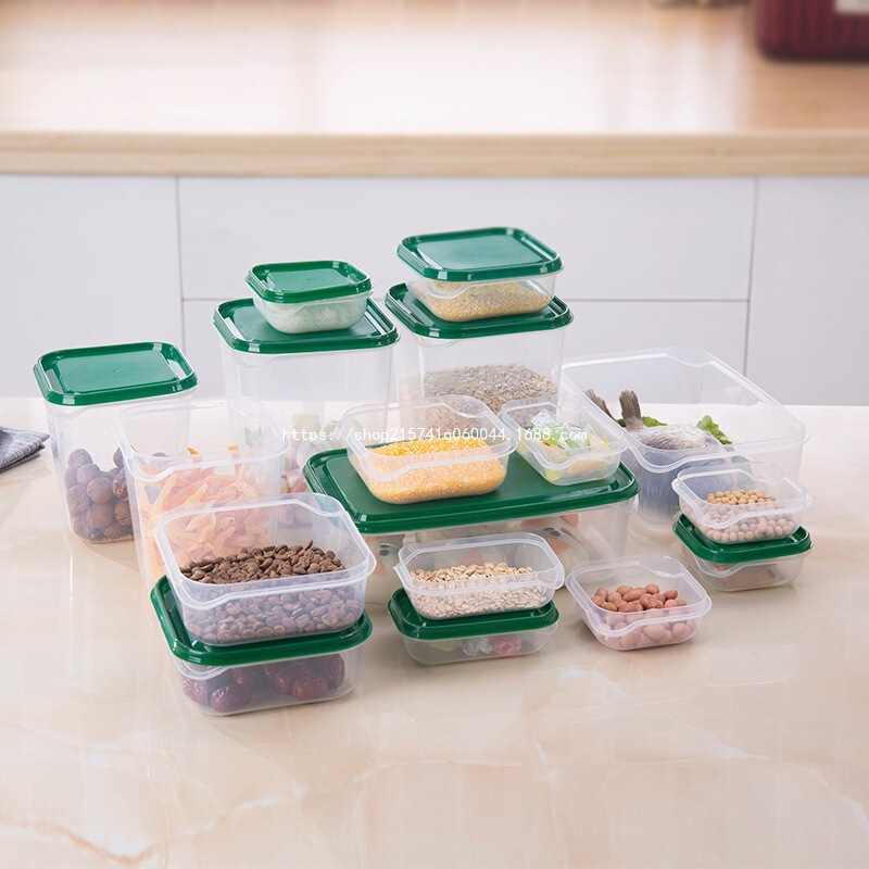 家用厨房冰箱水果收纳保鲜盒创意17件套食品级透明保鲜收纳盒批发|undefined