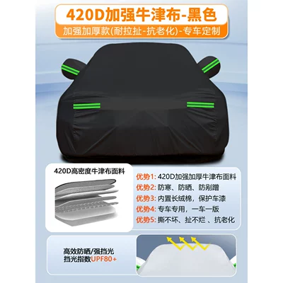 heat insulation. It is a universal, all-season, Car clothing - other-420d-reinforced-oxford-cloth-black-extra-thickened-version-tear-resistant-please-specify-the-vehicle-model-when-placing-your-order