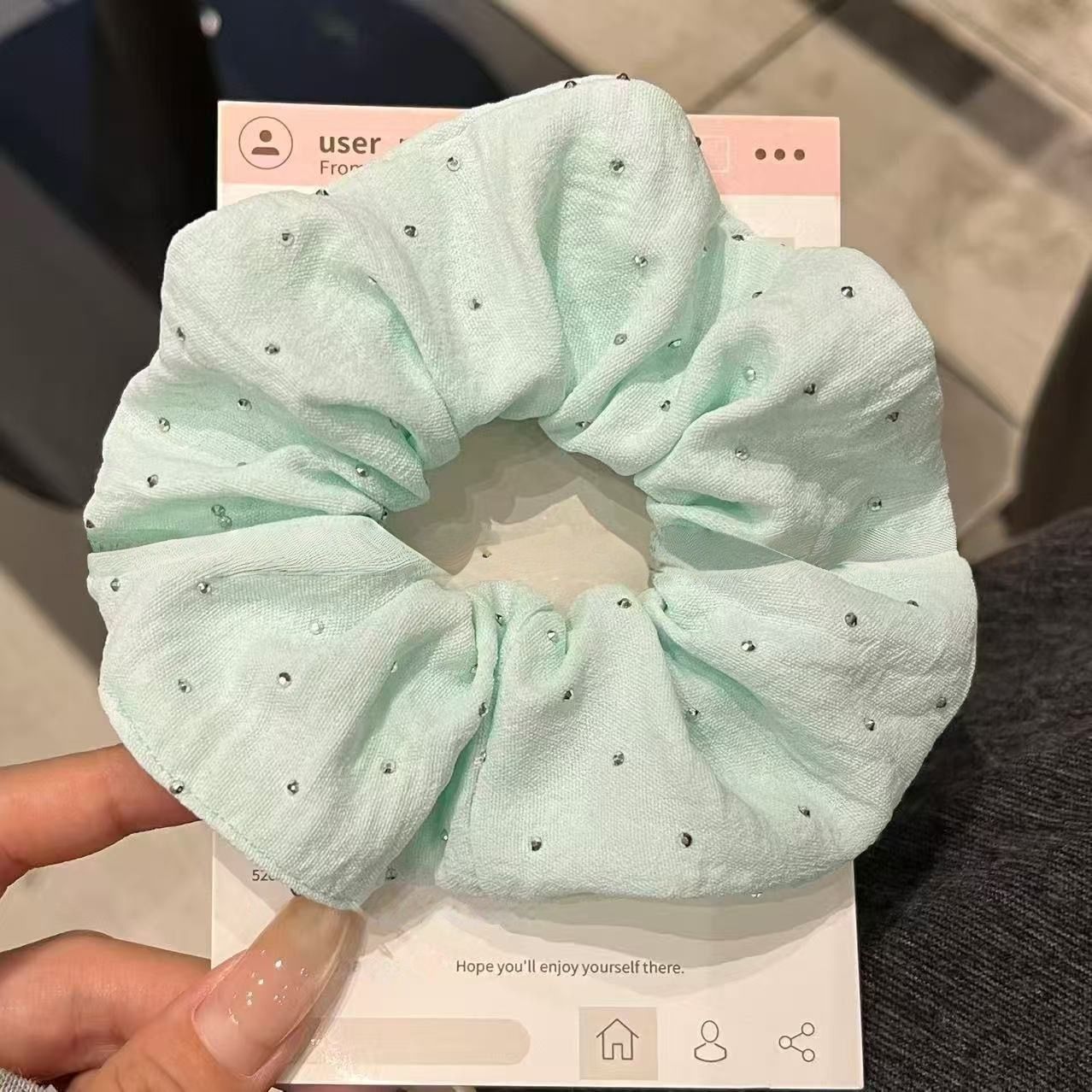 Anillo de cabello de intestino grande coreano para mujeres de alto nivel toallas cuadradas cuerdas de cabello de alta elasticidad y elásticas duraderas flojas flojas