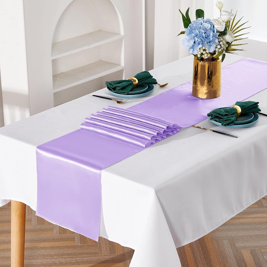 Venta caliente transfronteriza toalla de mesa de seda de satén de estilo europeo bandera de mesa con borde de bloqueo de alta densidad mesa de comedor decoración de fiesta de boda suministro de origen image 11