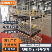 小层叠蛋鸡笼养殖厂用鸡笼子含托粪盘小鸡笼养殖场专用育雏笼子