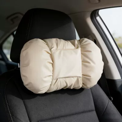 Headrest Suede Leather, La Wenjie Bubble - pearl-white-bubble-suede-headrest