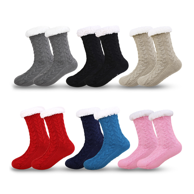 Women's Casual Solid Color Polyacrylonitrile Fiber Jacquard Crew Socks A Pair display picture 1