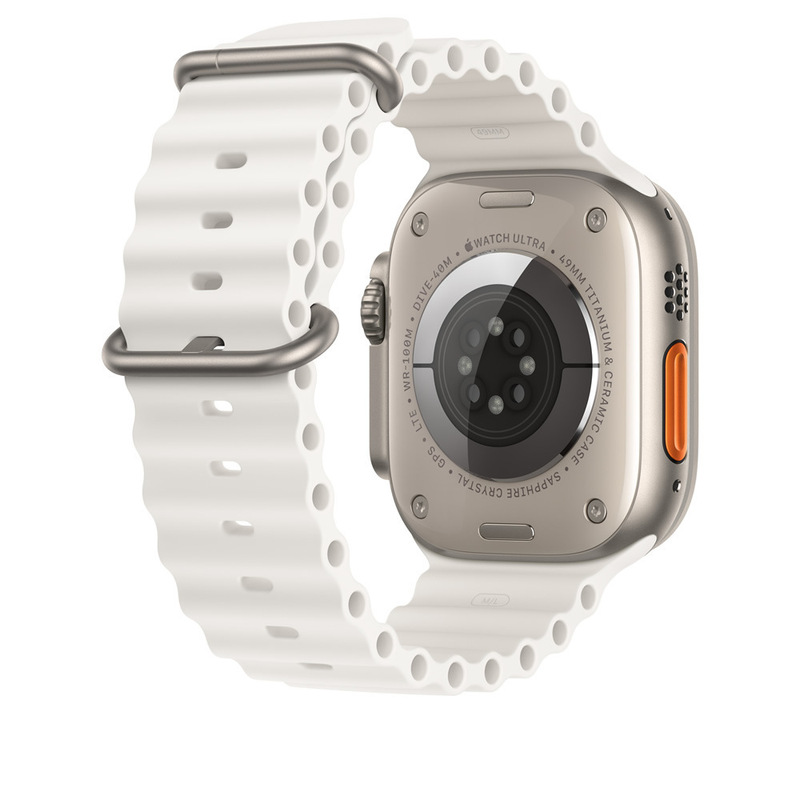 Apple Watch 891世代iwatch時計ストラップに適したダブルバックルウルトラオーシャンモノクロシリコンストラップ|undefined