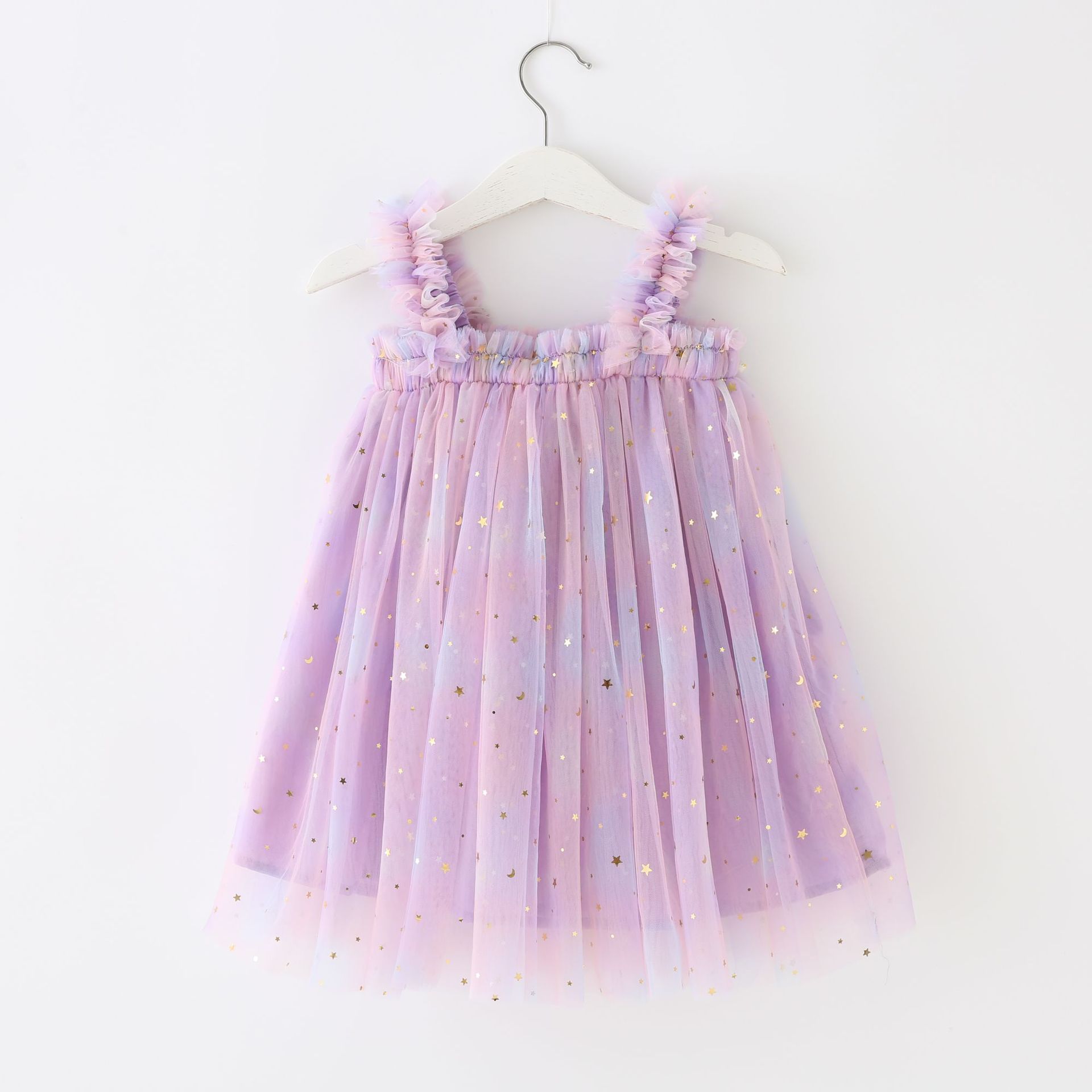 Princess Colorful Star Polyester Girls Dresses display picture 3