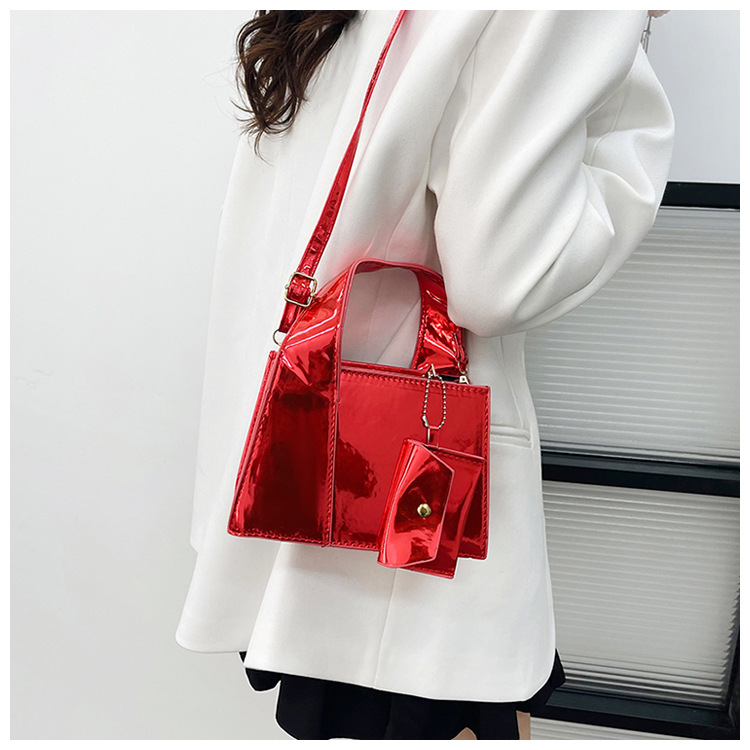 384g Weight Zipper Closure Type Single Shoulder Strap, Top Handle Strap Type Crossbody Bag Bags Type Daily Occasion Pu Leather Material Solid Color Pattern All Seasons Season Women's Gender Classic Style Style Square Shape Small Size Women's Small Pu Leather Solid Color Classic Style Square Zipper Crossbody Bag 15