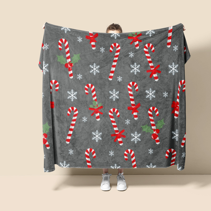 Navidad europea impresión digital franela mantas sofá suave mantas cálidas grandes cómodas al por mayor