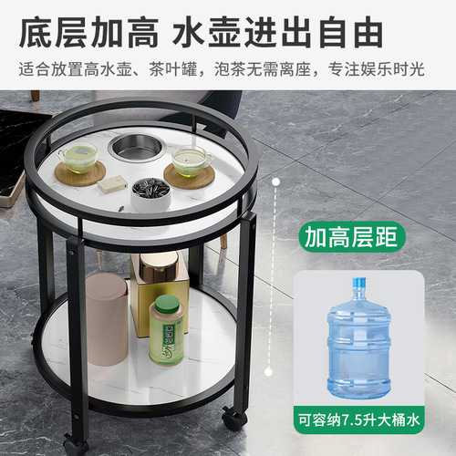 Mahjong table coffee table tea rack double-layer round chess and card room special ashtray tea table mahjong table side table small coffee table