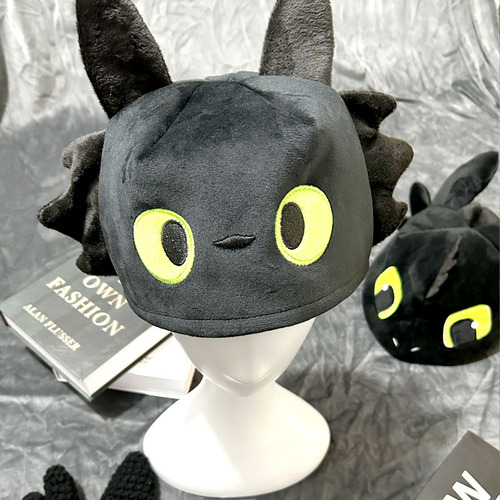 New Cartoon Cute Toothless Hat Personalized Posing Night Fury Hat Handmade Funny Woolen Knitted Hat
