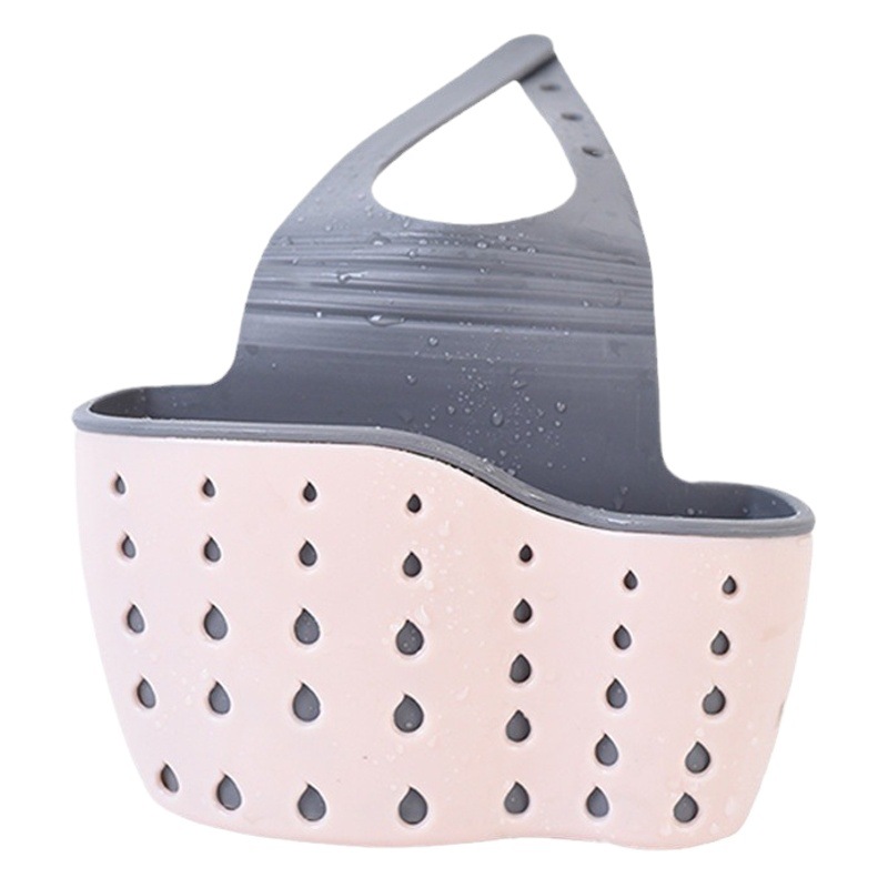 Cesta de drenaje de doble capa de fregadero bolsa colgante de grifo lavavajillas esponja de almacenamiento de estante de cocina piscina sin agujeros perforación cesta colgante