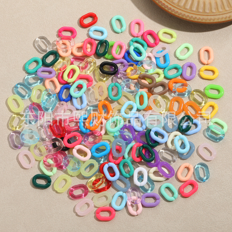 20x14mm color acrílico cadena hebilla anillo llavero bolsa colgante accesorios de la joyería de DIY fábrica al por mayor
