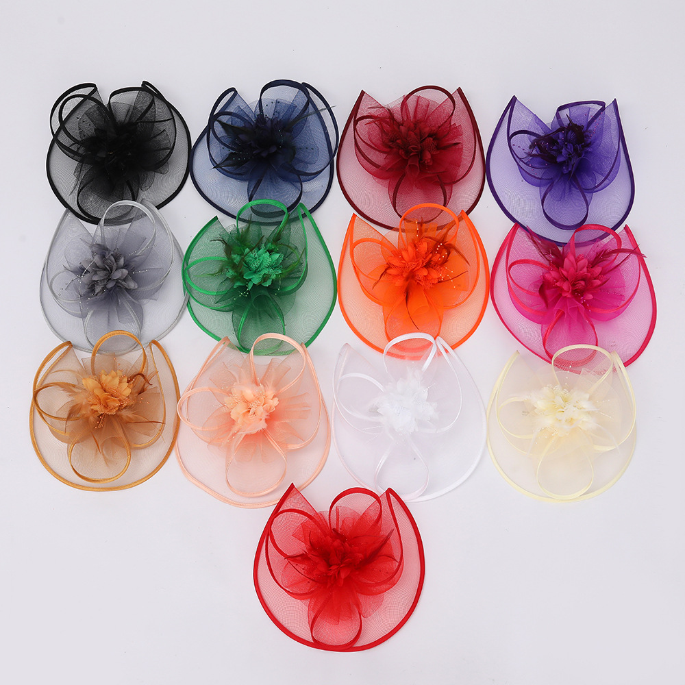 Cross-Border Popular Bridal Retro French Hat Hair Accessory, High-End Banquet Runway Hat, Mesh European and American Headpiece