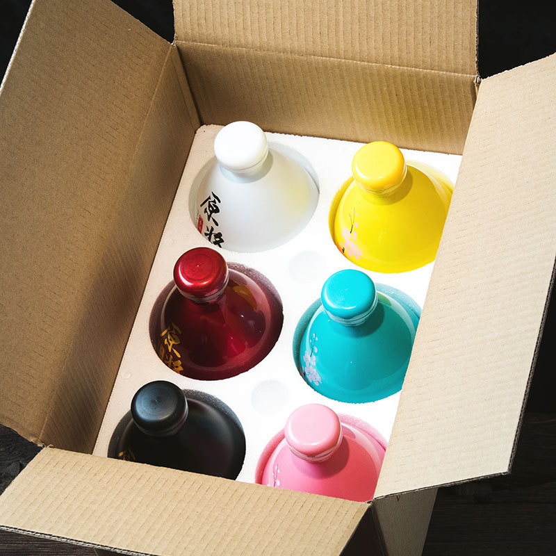 WI25 wholesale empty wine bottles, ceramic wine bottles, one-jin (500g) small wine jars, antique-style sealed white liquor bottles, 500ml wine pots