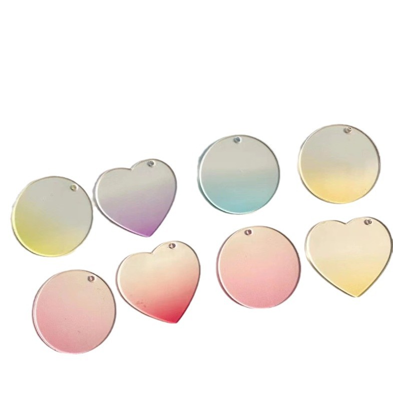 渐变亚克力板彩色展示盒广告牌UV印刷染色加工渐变有机玻璃板