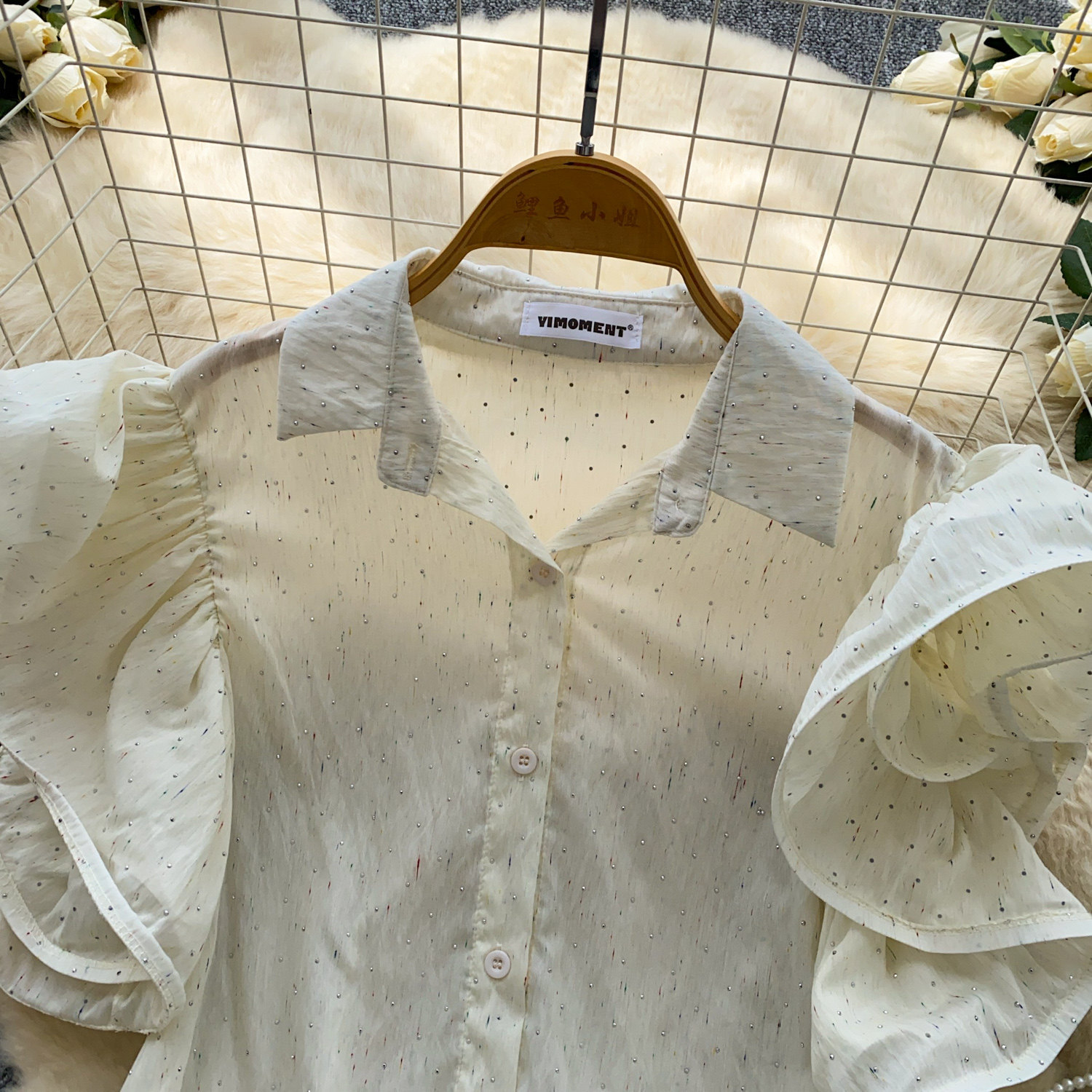 Women's Korean Style Puff Sleeve Breathable Shirt Skin Friendly Loose Design Elegant Versatile Commuter Top Spring 2026_ecoleips.com