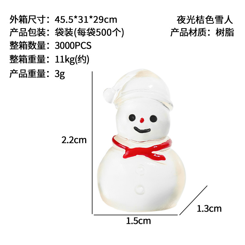 Luminoso muñeco de nieve micro paisaje nieve Navidad nuevo lindo pequeño adorno luminoso muñeco de nieve accesorios de decoración de escritorio