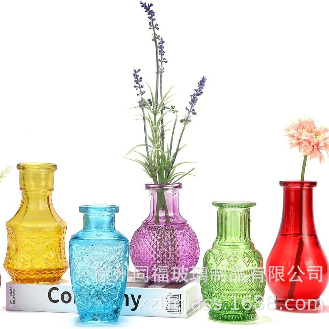 Glass retro nail decoration, small set, Amazon