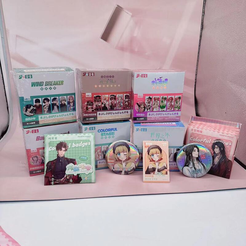 Anime Merchandise Colorful Barrette Silver Glitter Double Flash 75mm Barrette Badge Pendant