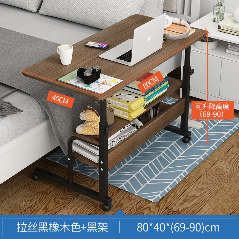 Escritorio de altura ajustable, mesa pequeña portátil y sencilla para dormitorio, uso doméstico, escritorio de estudio para estudiantes, escritorio de computadora sencillo para dormitorio o mesita de noche.