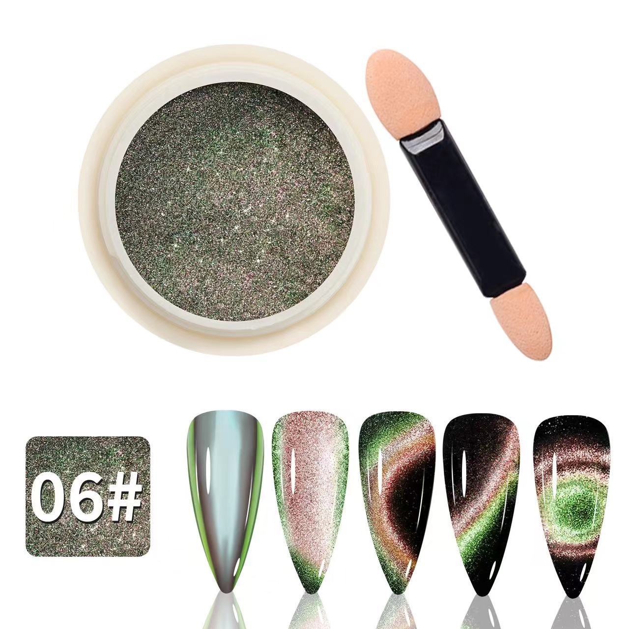 Polvo de ojo de gato 5D de alta calidad, polvo de ojo de gato de cristal, polvo de ojo de gato francés, polvo de absorción magnética súper fuerte.