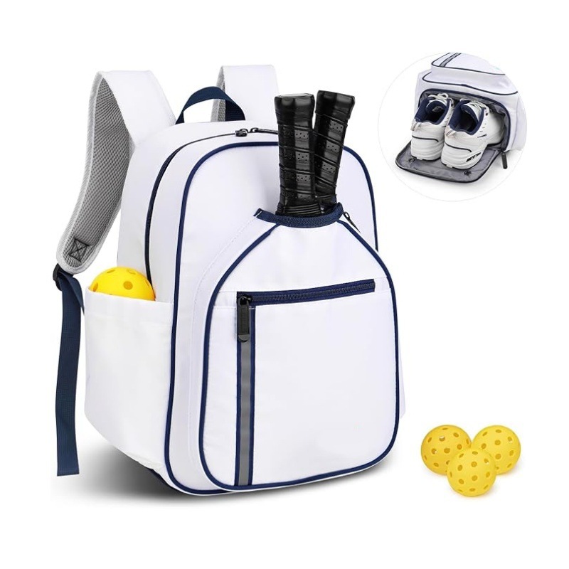 Pickleball Backpack 30L, Waterproof, Large Capacity, Tennis Sports Bag with Shoe Compartment, Double Shoulder Tennis Racket Bag