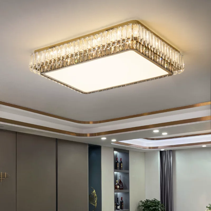 rectangular ceiling light for living room, modern LED lights, light luxury style
