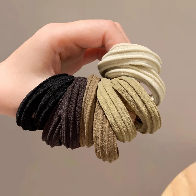 Cuerdas de cabello de cola de caballo de alta elasticidad, banda de goma duradera, anillo de cabello de mujer, 2025 nuevo toque de cabello de primavera y verano de alta gama