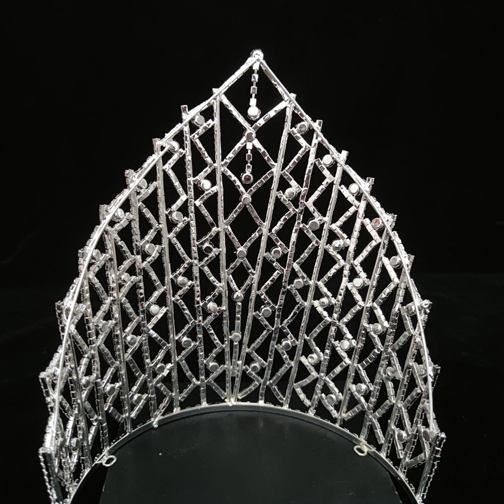 Europeo y americano caliente-venta nupcial corona tocado Comercio exterior joyería simple lujo gota de agua rhinestone belleza selección gran corona