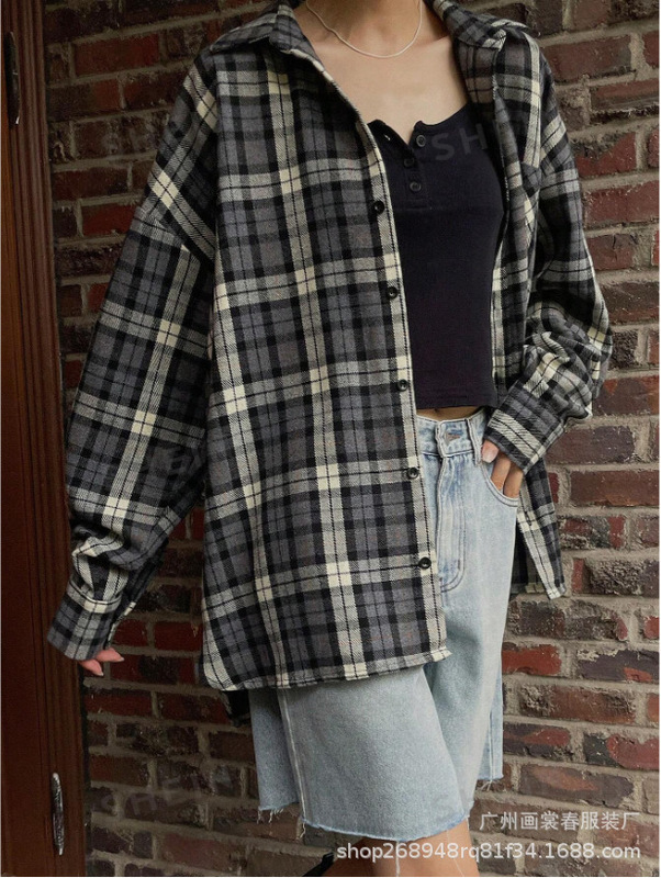 欧米のクロスボーダーの婦人服のシャツの新型はだらだらしています。|undefined