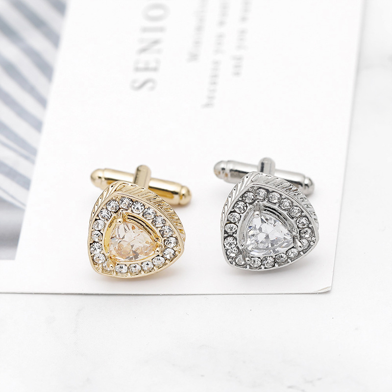 nuovi gemelli rotondi in cristallo di diamante squisiti gemelli per camicia in zircone francese_voghion.com