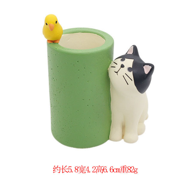 고양이 놀이 새 펜 용기