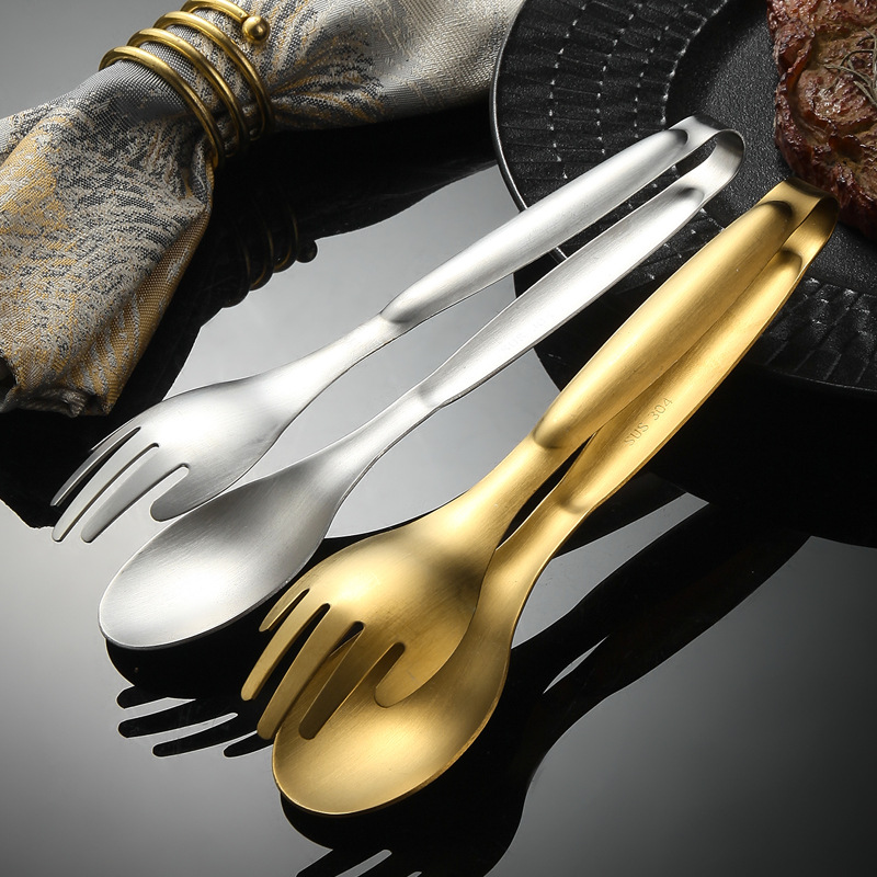 304 acero inoxidable mano clip de comida buffet clip de alimentos grueso pan clip de carne de barbacoa clip de ensalada