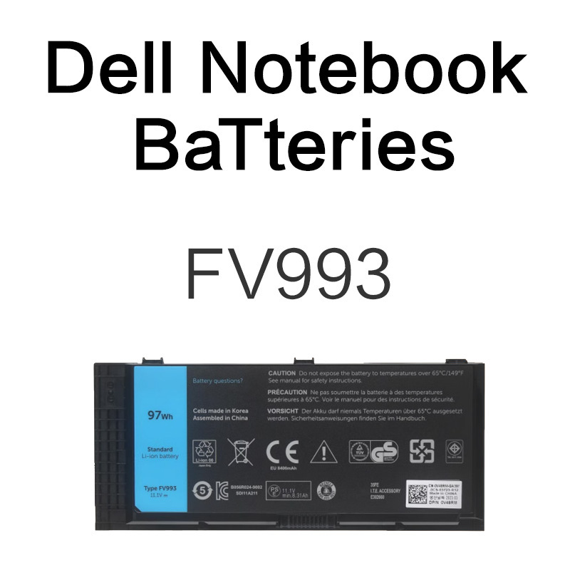FV993/7800mAh is suitable for Dell M4600/M4700/M4800/M6600 laptop batteries