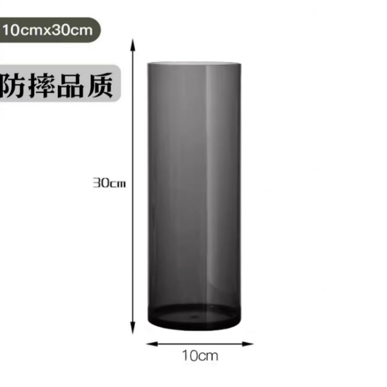 Ventas directas transfronterizas de acrílico anti-caída de alta transparencia imitación de vidrio acuoso de cultivo de floración de floración de floración despierta tubo de floración recto