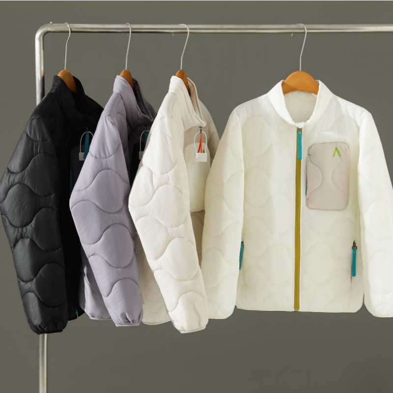 【Rouqinya】Lightweight Cotton Jacket in Multiple Colors/Men's Casual Top with Wave Texture Decoration C3268 【Rouqinya】Lightweight Cotton Jacket in Multiple Colors/Men's Casual Top with Wave Texture Decoration C3268